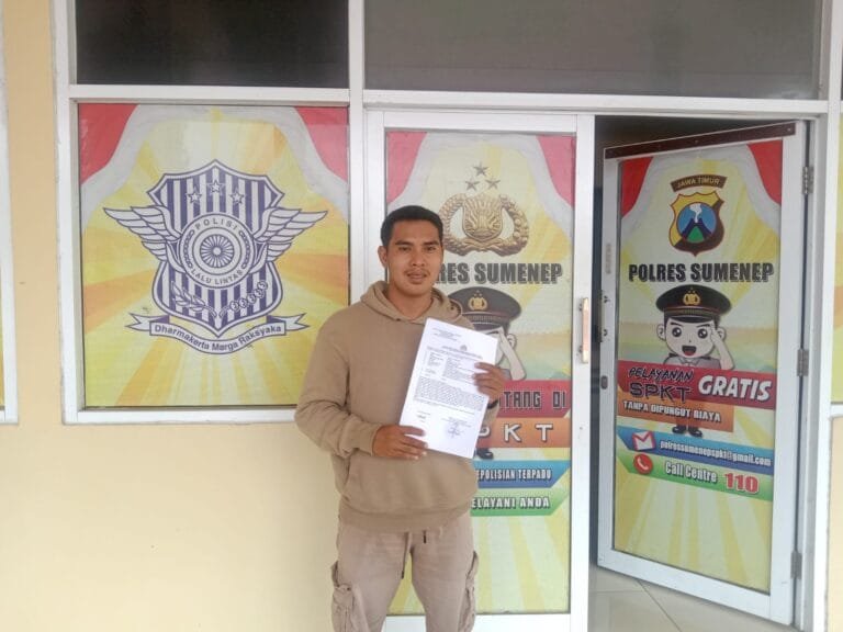 Warga Masyarakat Desa Pagerungan Kecil di Laporkan Ke Polres Sumenep Memberikan keterangan Palsu.
