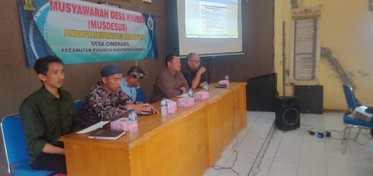 PEMERINTAH DESA CIMERANG BENTUK KOPERASI MERAH PUTIH Dorong Kemandirian Ekonomi dan Kesejahteraan Warga