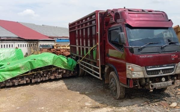 68188edc87ed3 polda kalbar amankan ribuan kayu belian atau kayu ulin siap