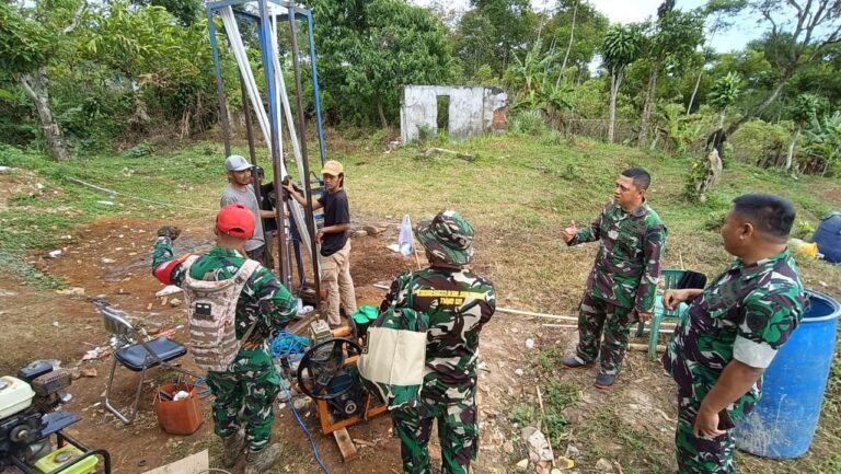 Air untuk Kehidupan TMMD Ke-125 Hadirkan Sumur Bor bagi Warga Langkapjaya.