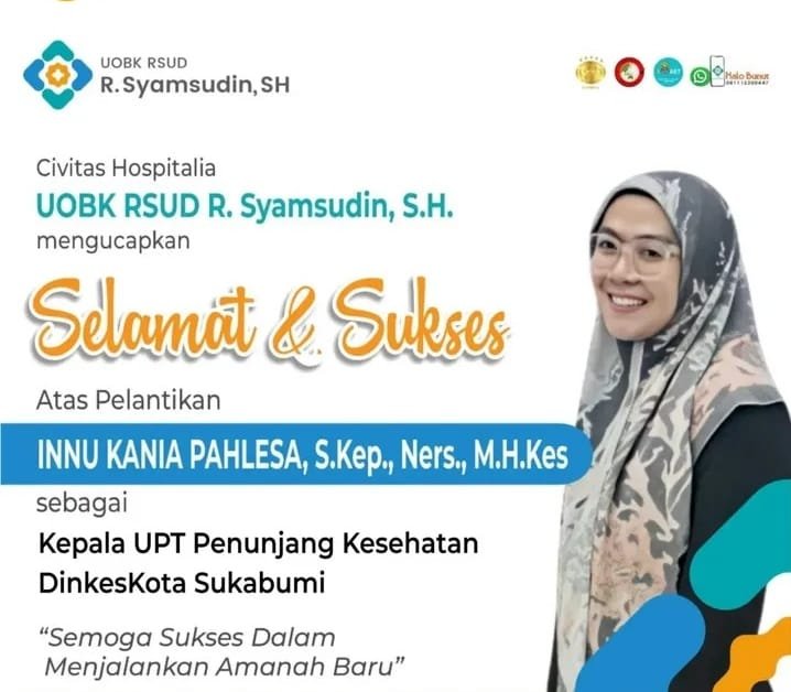Tim JAGAT BATARA Ucapkan Selamat dan Sukses atas Pelantikan Innu Kania Pahlesa, S.Kep., Ners., M.H.Kes. sebagai Kepala UPT Penunjang Kesehatan Dinkes Kota Sukabumi 5 WhatsApp Image 2025 10 29 at 19.20.40