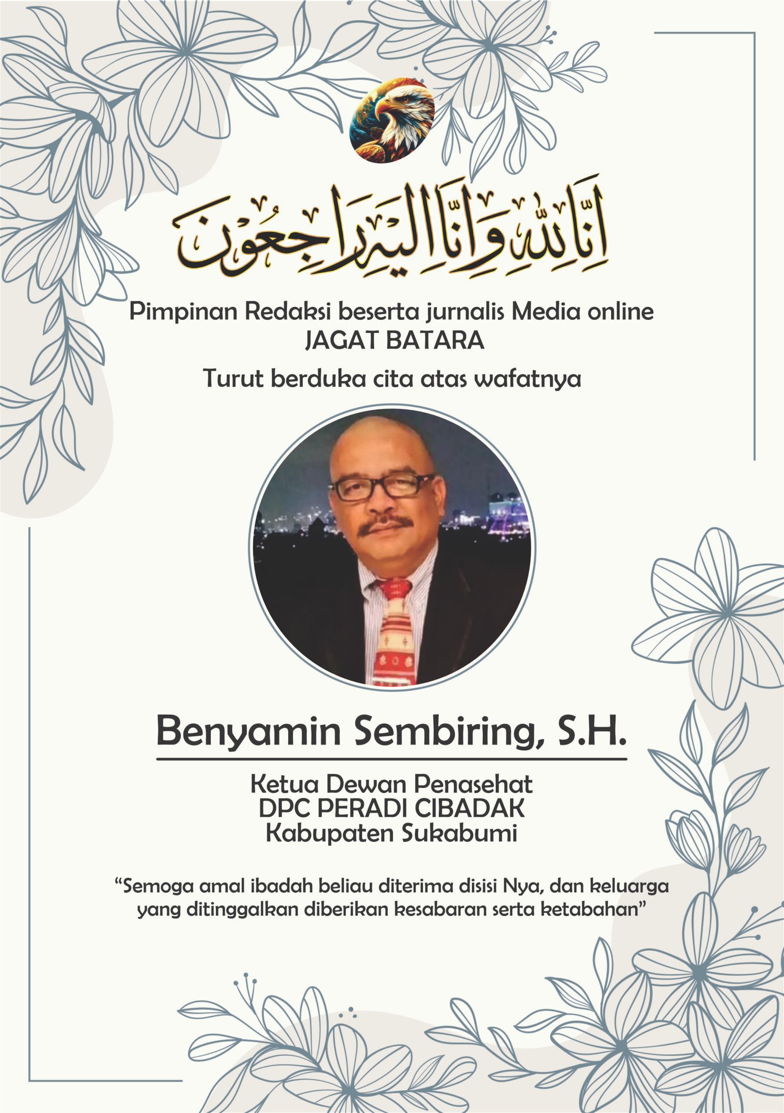 ucapan berduka pak benyamin jagat batara scaled