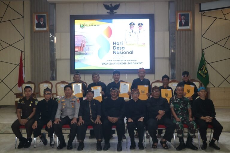 Desa Cicukang Wakili Kecamatan Purabaya pada Apel Hardesnas 2026 di Sukabumi