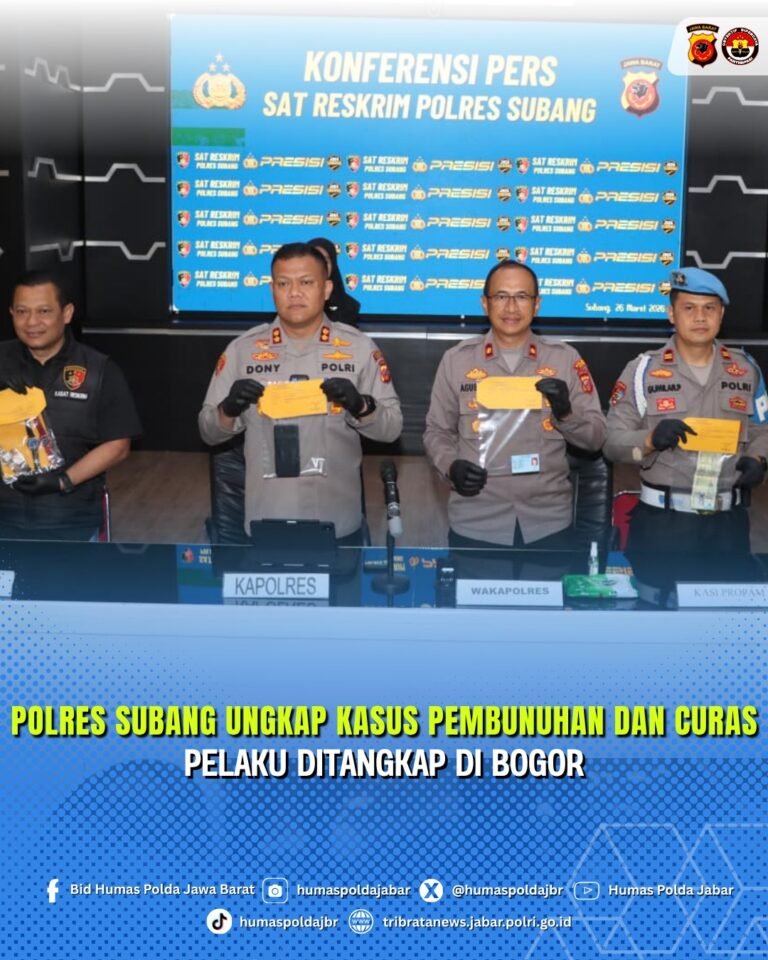 Kasus Pembunuhan Disertai Curas di Subang Terungkap, Pelaku Ditangkap di Bogor